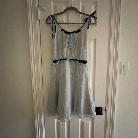 Marc Jacobs Silk Ruffle Dress with Tie Straps Size 2 - Picture 2 of 4